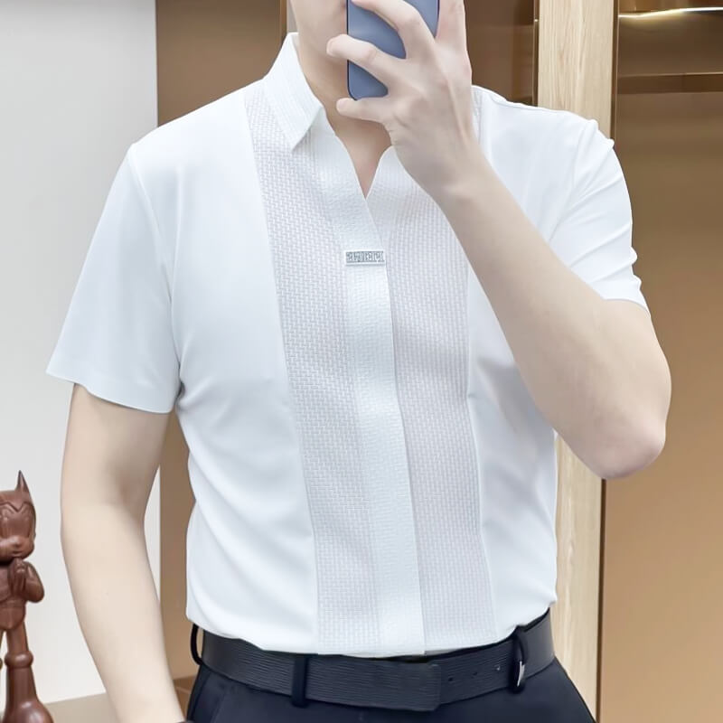 Men's Summer Casual Patchwork Shirt