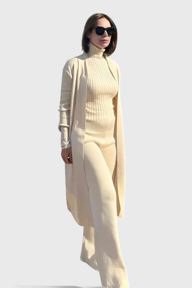 Mahalia 3-Piece Soft Knit Set with Elegant Cut