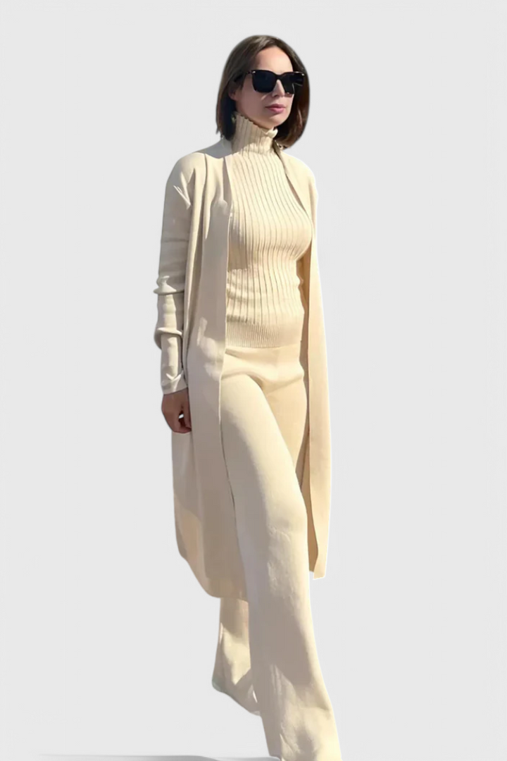 Mahalia 3-Piece Soft Knit Set with Elegant Cut