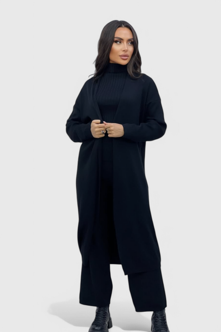 Mahalia 3-Piece Soft Knit Set with Elegant Cut
