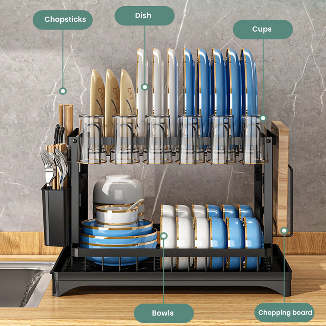 Elyra Kitchen Organizer – 2-Tier Storage Rack