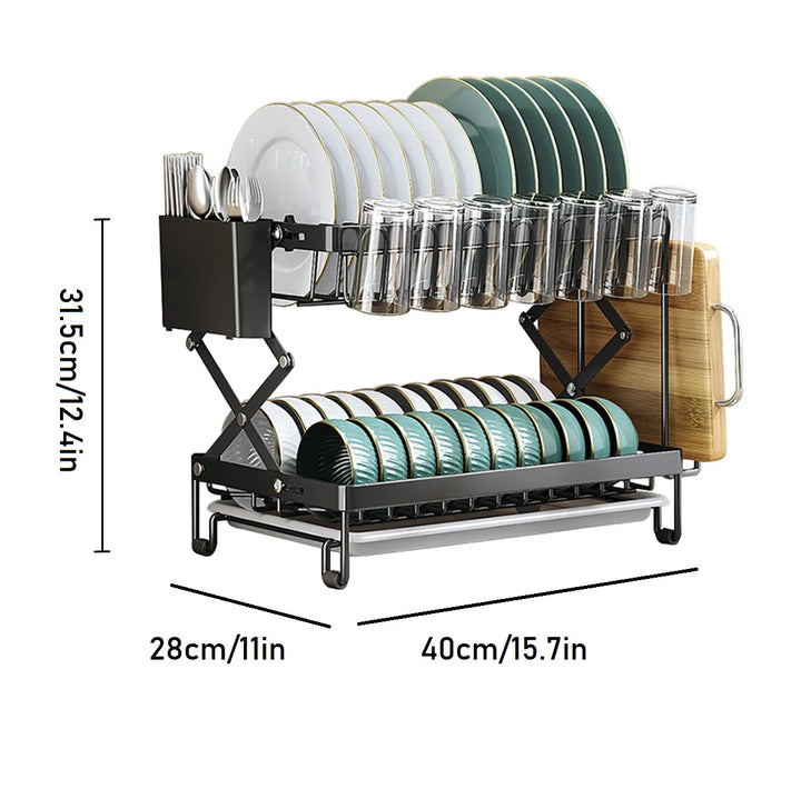 Elyra Kitchen Organizer – 2-Tier Storage Rack