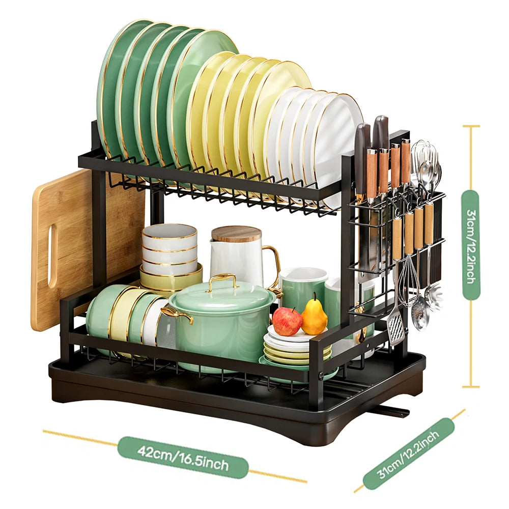Elyra Kitchen Organizer – 2-Tier Storage Rack