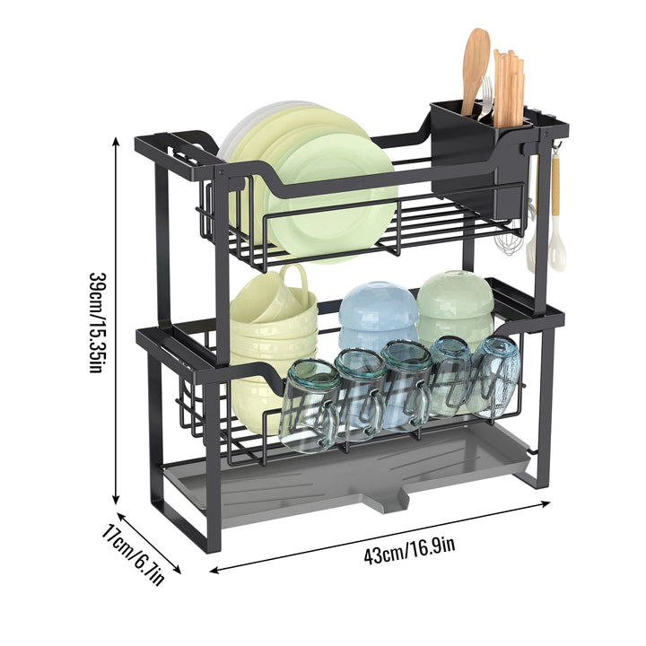 Elyra Kitchen Organizer – 2-Tier Storage Rack