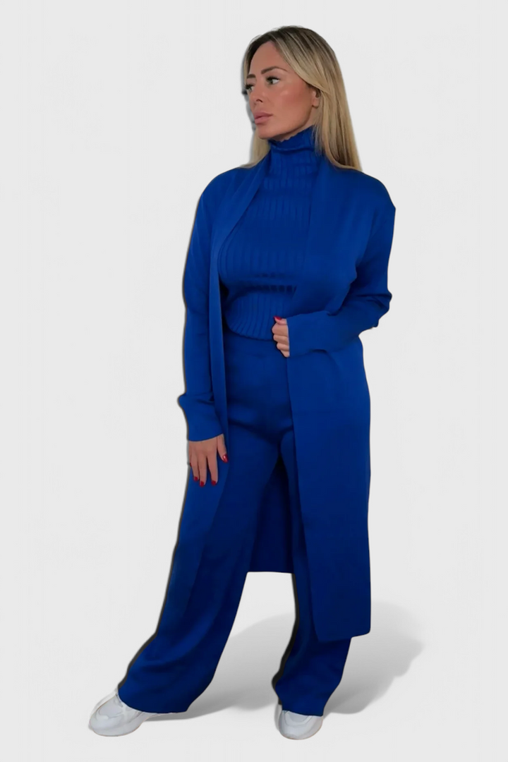 Mahalia 3-Piece Soft Knit Set with Elegant Cut