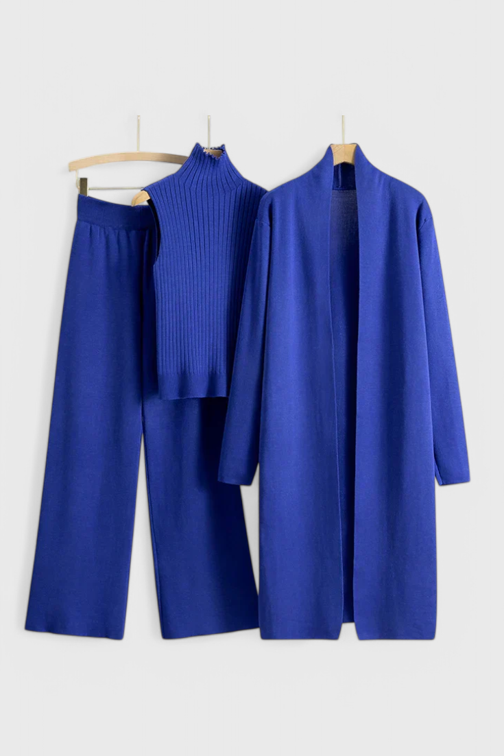 Mahalia 3-Piece Soft Knit Set with Elegant Cut