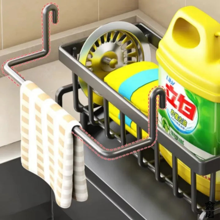 Velora Sink Organizer – Drain & Storage Shelf