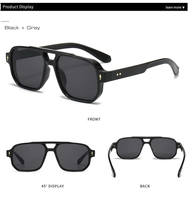 Milan | Square Double Bridge Shades