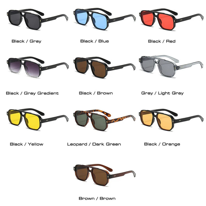 Milan | Square Double Bridge Shades