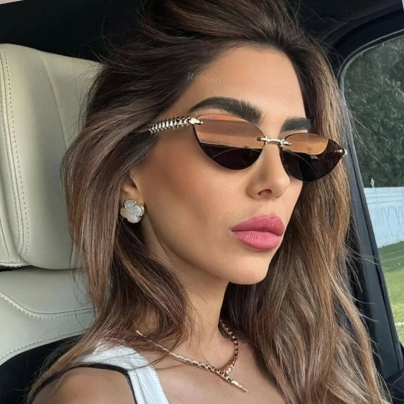 Prague | Square Rimless Punk Shades