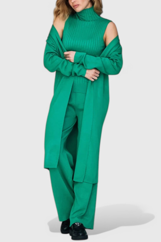 Mahalia 3-Piece Soft Knit Set with Elegant Cut