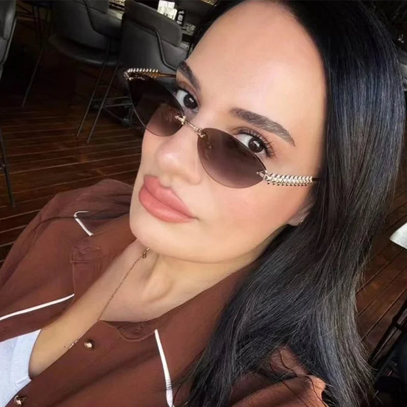Prague | Square Rimless Punk Shades