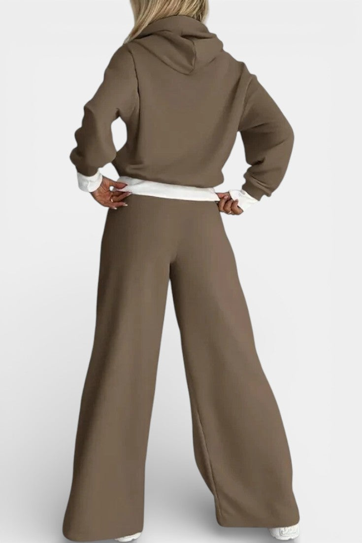 Tiziana Oversize Two-Piece Hoodie & High-Waist Pants Set