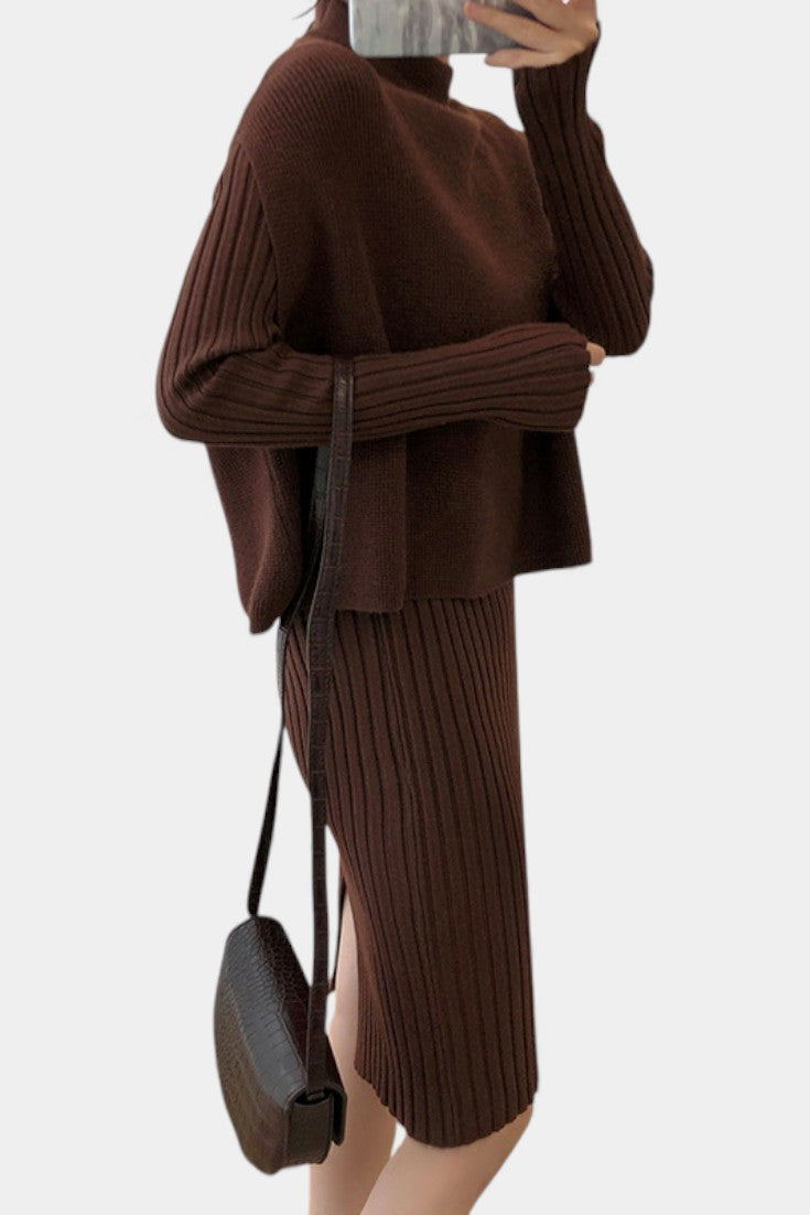 Alectra Two-Piece Knit Set with Modern Silhouette