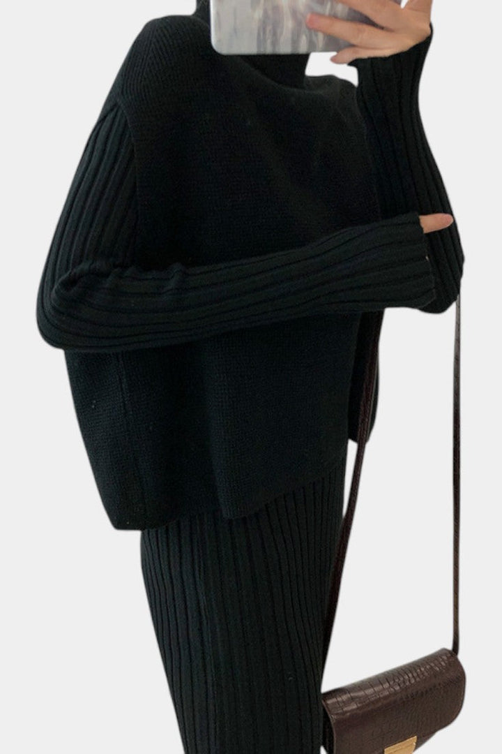 Alectra Two-Piece Knit Set with Modern Silhouette