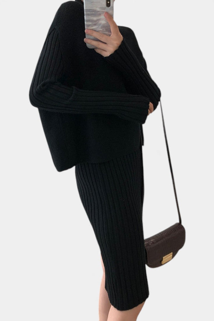 Alectra Two-Piece Knit Set with Modern Silhouette