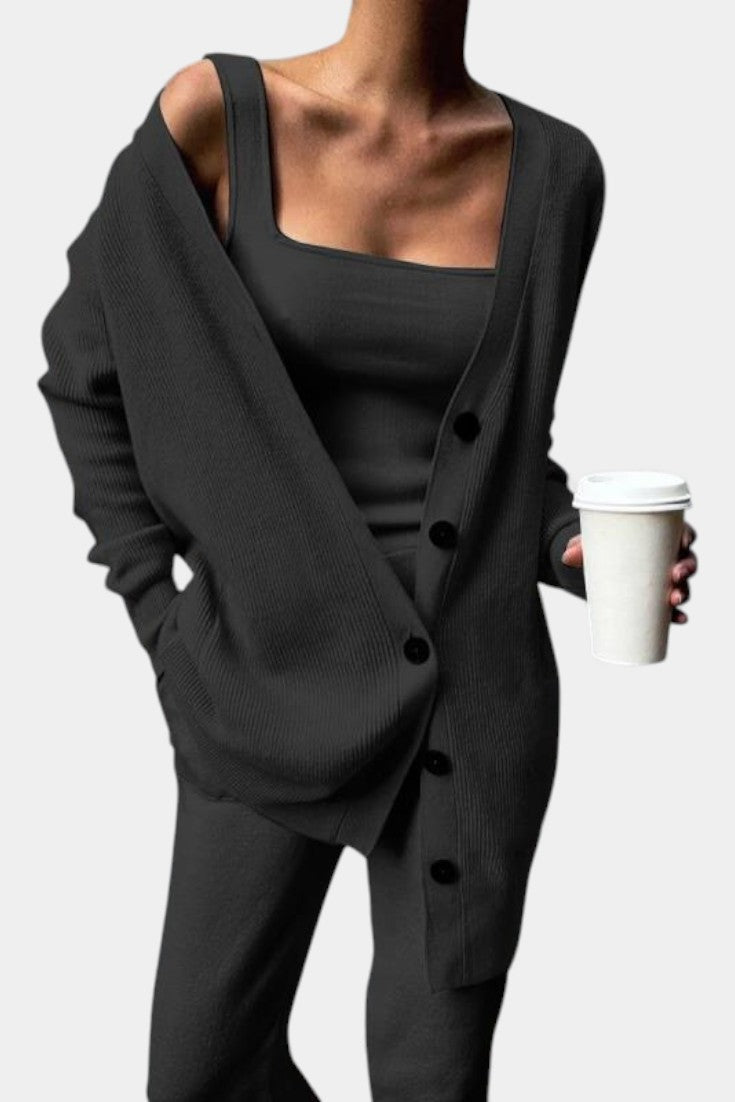 Clelia Comfortable Three-Piece Knit Set