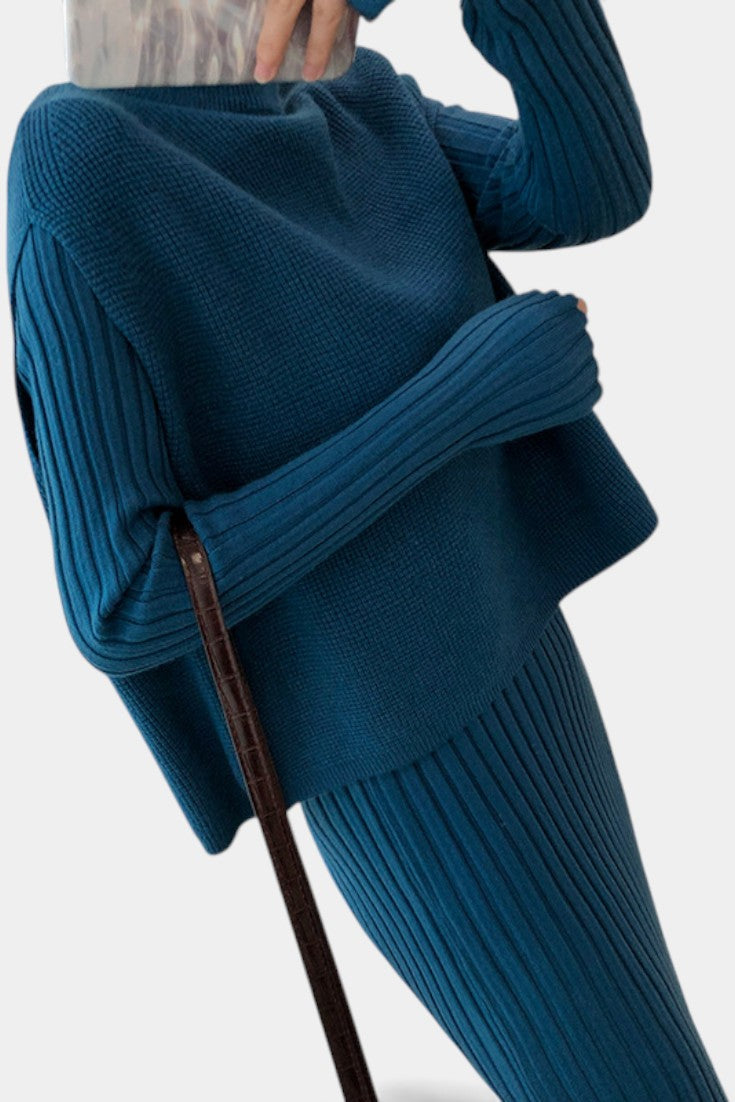 Alectra Two-Piece Knit Set with Modern Silhouette