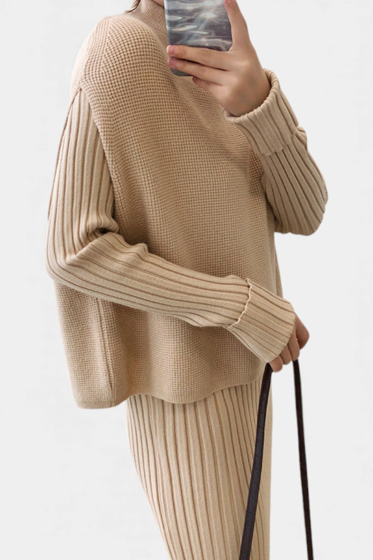 Alectra Two-Piece Knit Set with Modern Silhouette