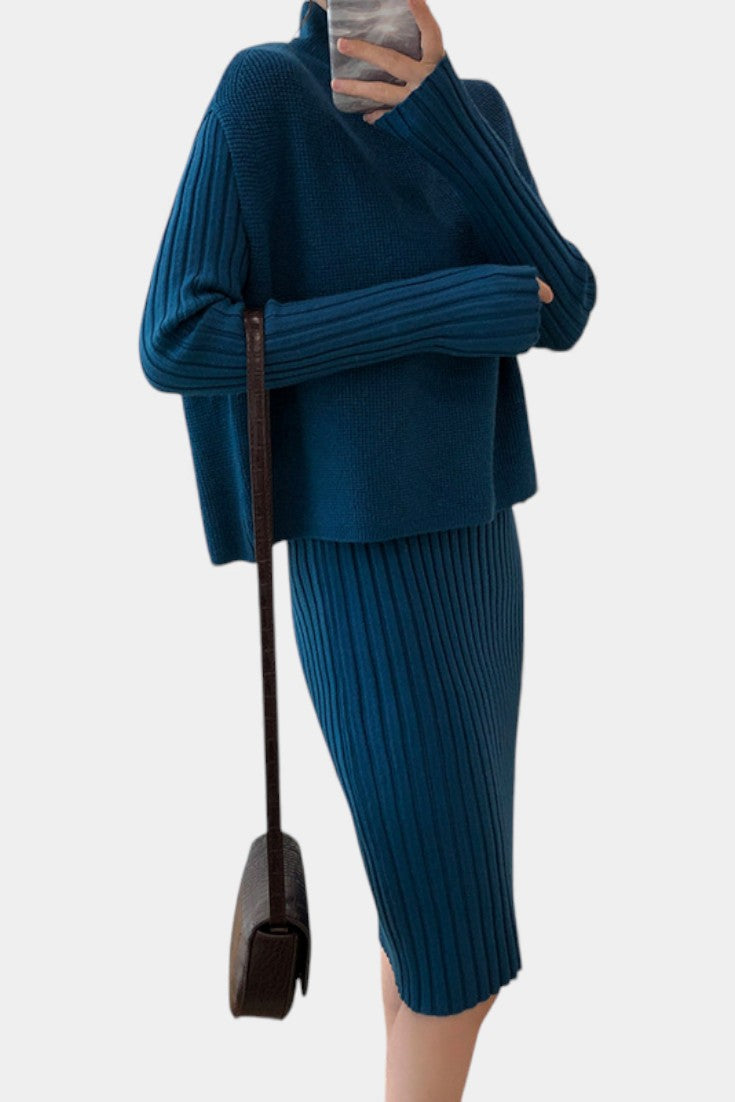 Alectra Two-Piece Knit Set with Modern Silhouette