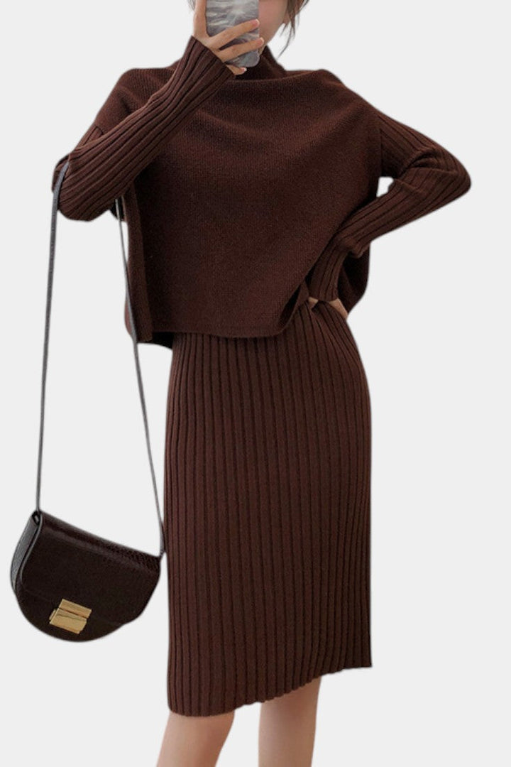 Alectra Two-Piece Knit Set with Modern Silhouette