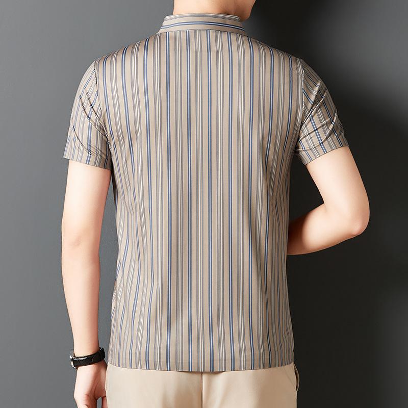 Men's Short Sleeve Striped Summer Shirt