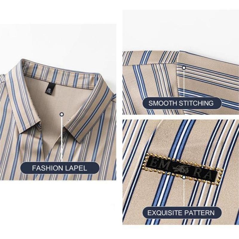 Men's Short Sleeve Striped Summer Shirt