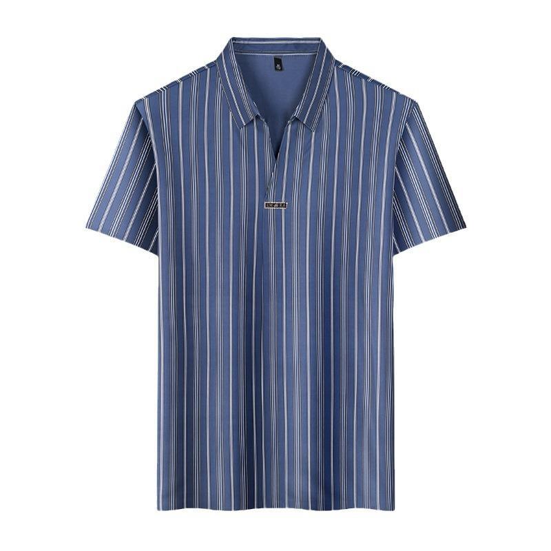 Men's Short Sleeve Striped Summer Shirt