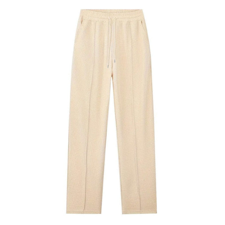Men's Waffle Knit Sweatshirt & Straight Pants Set
