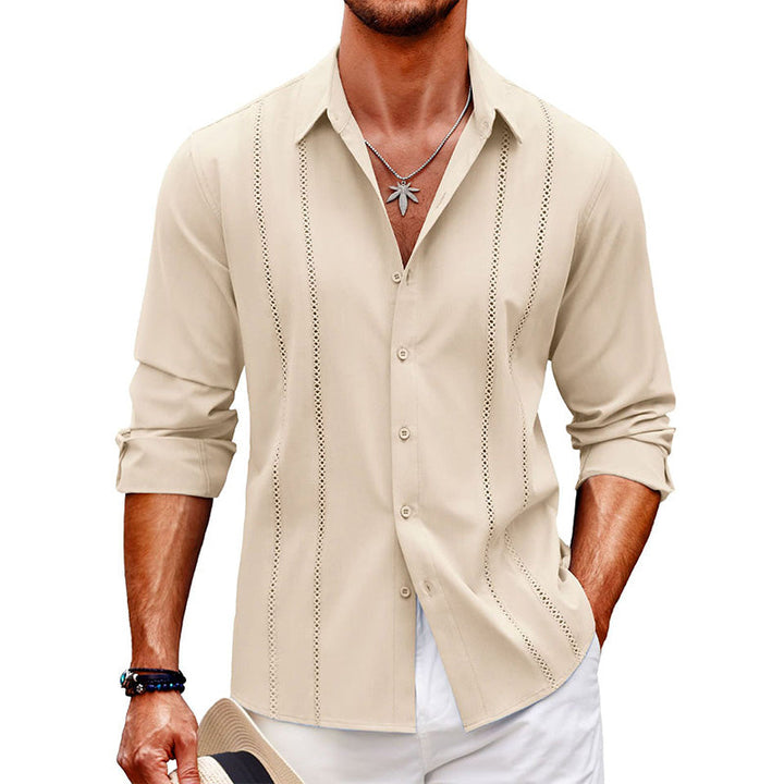 Men's Solid Color Long Sleeve Top